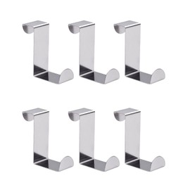 KGDUYC 6 Pieces Stainless Steel Door Hooks, Stainless Steel Hooks, Outdoor Door Hooks, Cabinet Door and Outdoor Room Door Hooks, Kitchen and Bathroom Door Hooks with Pendant
