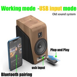 USB Bluetooth Receiver, Bluetooth 5.3 Wireless Audio Adapter 3.5mm Car Kit Music Receiver for Home/Car Stereo Sound System, Portable Speskers, (Aux in) with 3.5mm Cable (H222).