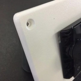 Fusion MS-SRX 400  Radio panel  white Backing Plate covers larger hole NO RADIO!