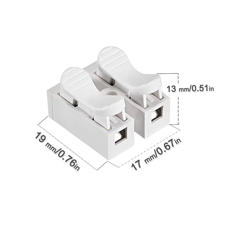 YIXISI 100pcs Fast Cable for Connecting, 2 Pins Cable Plug,