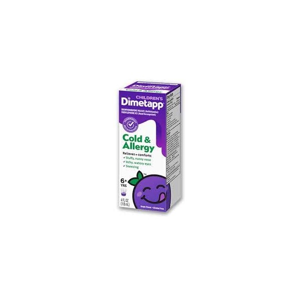 Dimetapp Children's Cold and Allergy Grape - 4 oz, Pack of 5