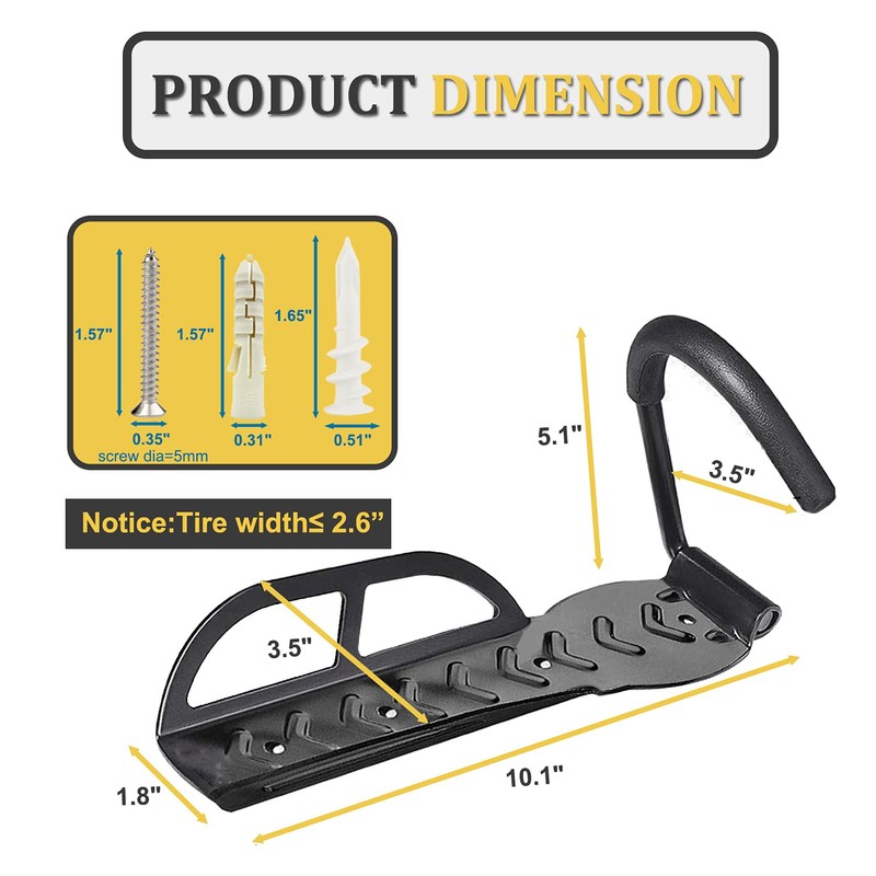 Laxama Bike Rack for Garage Wall Mount 4 Pack Vertical