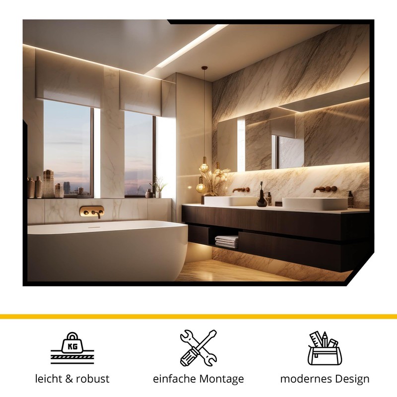 LED Aluminium Profile A19 Black 2x End Caps