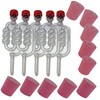 5X Fermentation Bubbler Airlocks, 5 Bored Rubber Bungs and 5