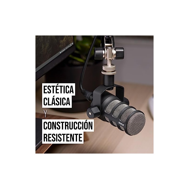 Rode - Micrófono PodMic cardioide dinámico para podcasting