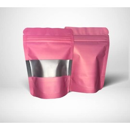 Pink Mylar Bags 3.5g Smell Proof Packaging x100