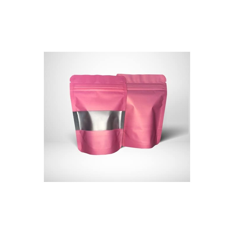 Pink Mylar Bags 3.5g Smell Proof Packaging x100