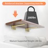 Gold Heavy Duty Iron Shelf Brackets,12 inch,Floating Brackets Upgraded, Heavy