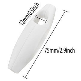 Questran Pack of 6 Roller Blind Chain Weights, Window Shutter Chain Handle, Cord Weight Replacement Chain Weight, White Blinds Accessories, for Roman Blinds Vertical Blinds Pleated Blinds