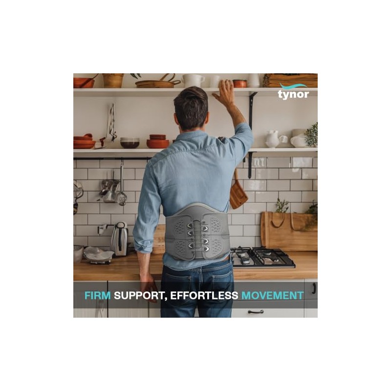Tynor Lumbo Lacepull Brace, Grey, XXL, 1 Unit