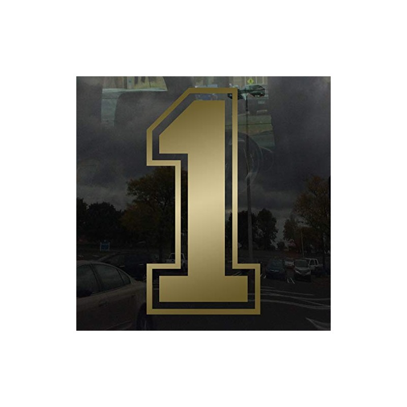 Applicable Pun Varsity Number 1 - Vinyl Decal - Gold