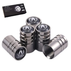 TK-KLZ 5Pcs Chrome Car Tire Valve Stem Caps for Honda Acura CDX MDX TLX NSX RDX RLX Decorative Accessories