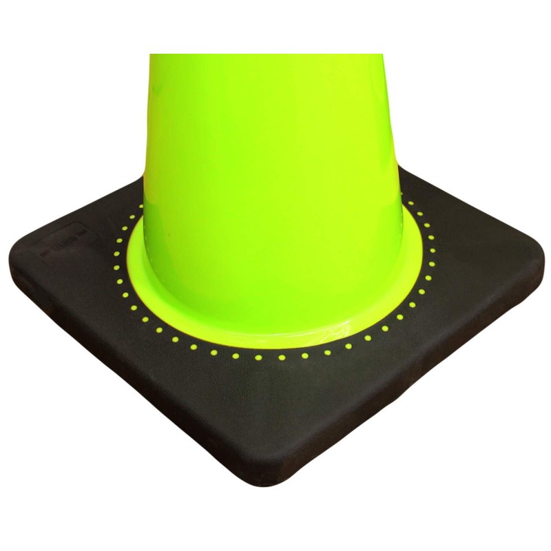 Troy Safety 36" Lime Safety Traffic PVC Cones with 6"