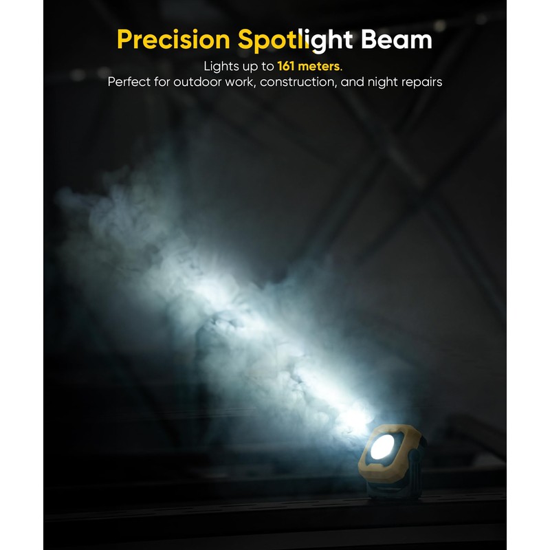 HOTLIGH Rechargeable Work Light, 1200LM Magnetic Light with IPX4 Waterproof,