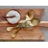 Chic Antique Nordique Salad Servers Set of 2 Gold Stainless