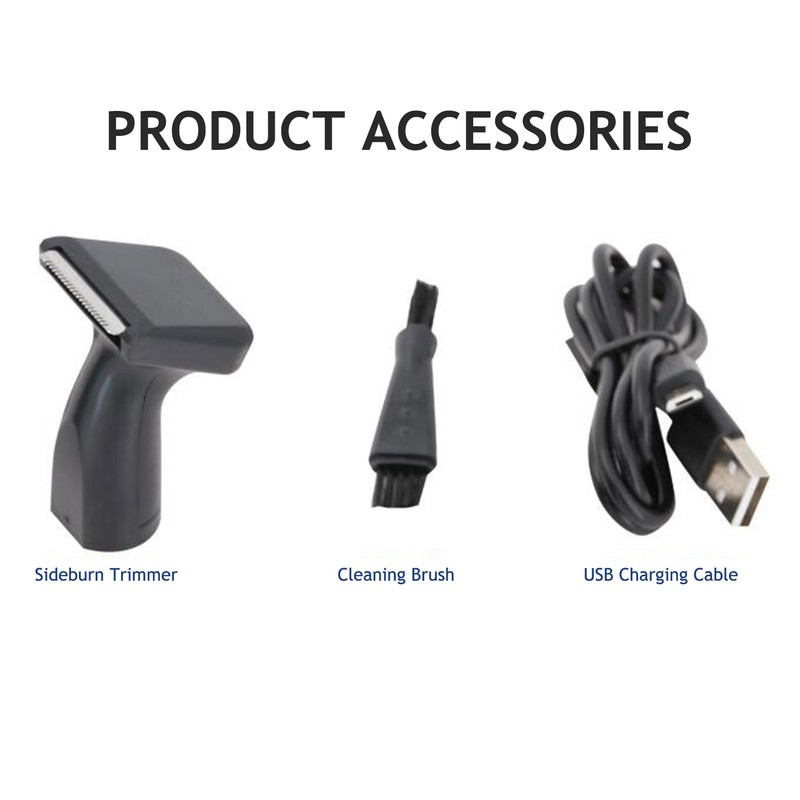 Electric Nose Hair Trimmer Aluminum Tube Body Arched Cutter Head