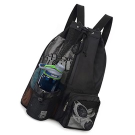 KDSSYFT Mesh Spa Bag for Sauna, Hot Spring Bag, Great for Public Bath, Pool, Gym, Camping, Travel, Sauna Goods, Storage Bag for Bathrooms, A/Black