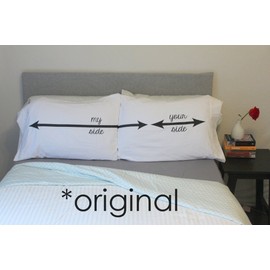 Oh, Susannah My Side Your Side Pillow Cases His Her Side Couple Gifts Couples Pillowcases Couples Pillows (My Side Sleeper's Right- 2 Pillowcases Standard/Queen)