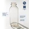 Kitchentoolz 33 Oz Square Glass Milk Bottles with Lids, Perfect