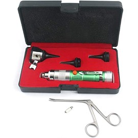AAPROTOOLS ENT Fiber Optic Otoscope Diagnostic Set Veterinary PET KIT +1 Alligator + 1 B A+ Quality