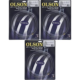 Olson Saw BM82264BL BI-Metal Band Saw Blade, 1/2 by .025-Inch, 14/18 VARI 64-1/2-Inch Pack of 3