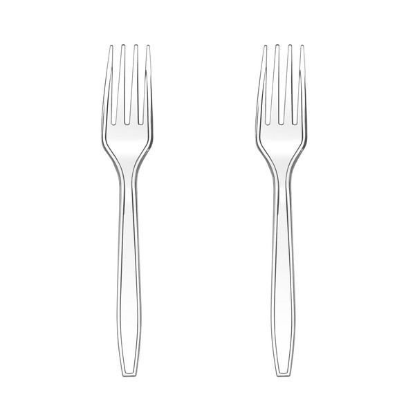 100 Pcs Clear Plastic Forks, Disposable Forks, BPA-Free, Heat Resistant,