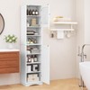 Giantex 67" Tall Storage Cabinet, Bathroom Floor Cabinet with Acrylic