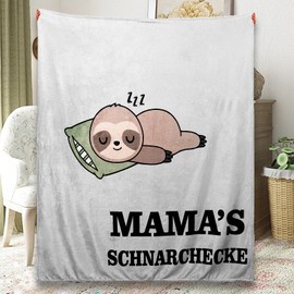 Magicoco Dad Cuddly Blanket Gifts for Dad, Sloth Blanket from Daughter Son, Dad's Snoring Blanket for Men, Father's Day, Birthday