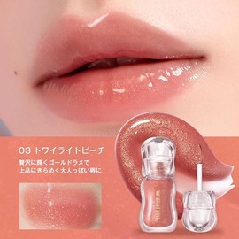 DAISY DOLL by MARY QUANT Jewelry Syrup Gloss 03 Twilight Peach – Shimmer Lip Gloss with Shine & Moisturizing Finish