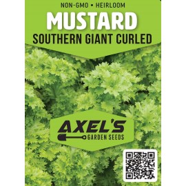 Axel's Garden Seeds Southern Giant Curled Mustard Seeds | Heirloom | Non-GMO | Fresh Herb Seeds - 1 Ounce (Approx 20000 Seeds)