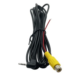 jasavdio RCA to 2.5mm AV-in Cable with Trigge 2.5mm Angle Reversing Camera Male Plug to RCA AV-in Adapter Cable