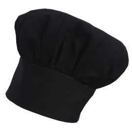 CHEFSKIN - Gorro de chef para niños, color negro, Negro, Niños