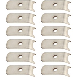 SAQXK 12pcs Trailer Wood Deck Clips Heavy Duty Floor Hold Down Steel Clips 1/4" Plate, Bearclaw Steel Clips Tie Down Anchor Kit for Utility Trailers and Flatbed Cargo, Trucks, Warehouse, Boat