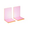 OSCO Acrylic Bookends with Clear Rubber Pads Non Slip, Stylish