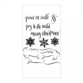 Sizzix Clear Christmas Stamps - Seasonal Calligraphy by Sharyn Sowell 661548