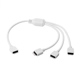 Sienoc 4 Pin Splitter, 1 to 3 Ports Connection Cable for LED RGB Color Changing Strip