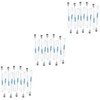 Healeved 30pcs Eyelash Extensions Brush Tube Glitter Lash and Eyebrow
