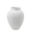 Knabstrup White Fluted Vase Height 12.5cm
