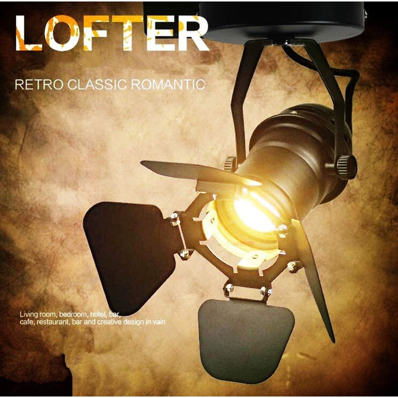 Jorunhe Vintage Ceiling Spotlight Fixture E27 Spot Light Industiral Spot