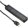 エレコム 電源タップ 雷ガード スイングプラグ 6個口 2.5m ブラック T-K1A-2625BK