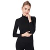 Liang Rou Women's Mock Turtleneck Ultrathin Long Sleeve Thermal Baselayer