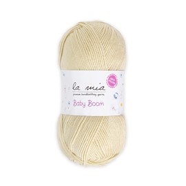 1 madeja La Mia Baby Boom, 100% hilo acrílico antibolitas para tejer y ganchillo para tejer y ganchillo, 100 g / 250 m (273 yardas), peso 3: Light Dk, amarillo - 1422