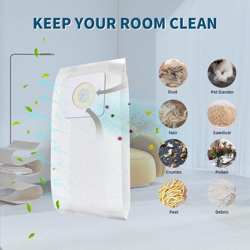15 Pack Style 7 Vacuum Cleaner Bags Replacement for Bissell