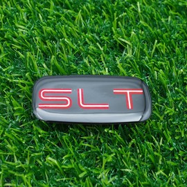 Side Pillar Roof Cab Emblem Badge Nameplates Sticker Replacement for 2002-2007 "SLT 2Pc (Black Red Chrome)