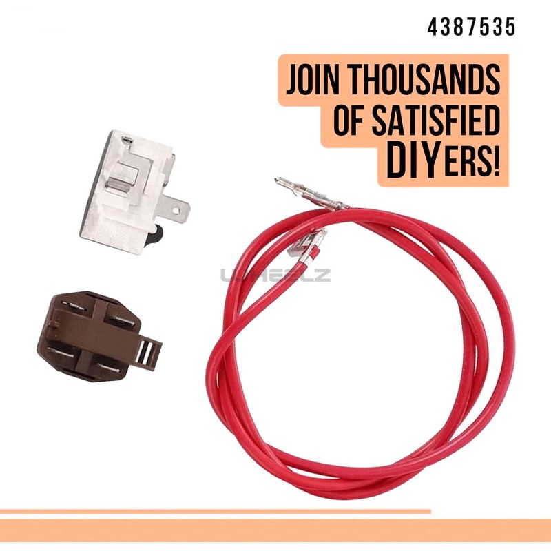 Whirlpool Kenmore 8-Pack 4387535 Refrigerator Relay and Overload for Whirlpool