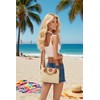 ZIDE Straw Crossbody for Women Woven Summer Beach Handmade Wicker