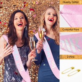 Birthday Girl Sash,Pink Ideas Birthday Sash Decorations for Girls Women,16th 18th 21st 22th 25th 30th 40th 50th 60th Birthday Gifts for Women or Any Other Party Favors Accessories Supplies