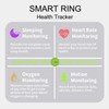 Smart Ring Health Tracker, Diamond Pattern Ring, Anillo Inteligente para