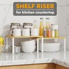 SpaceAid Cabinet Shelf Organizers 2 Pack, Kitchen Counter Rack Shelves