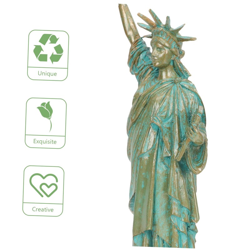 iplusmile Mini Statue of Liberty Resin Ornament Creative Desktop Decor